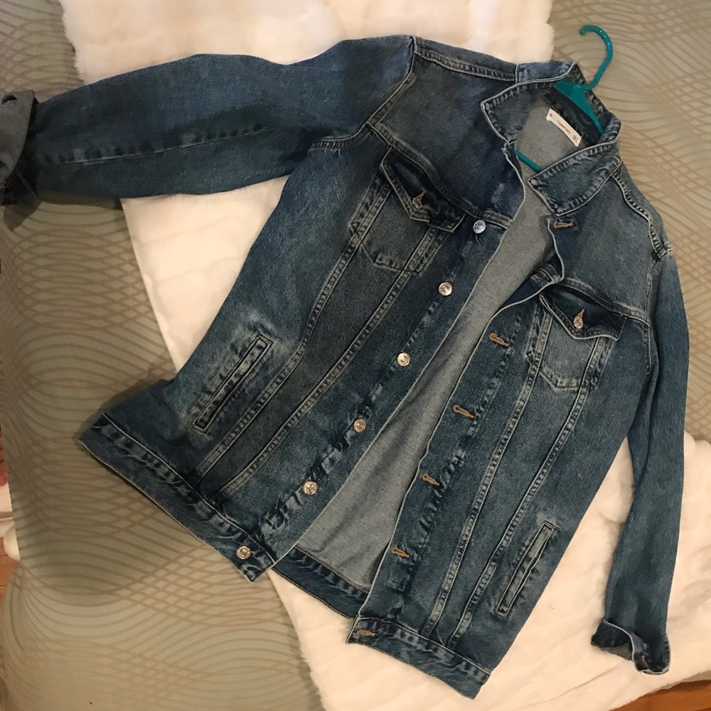 Oversized denim jacket - Mango